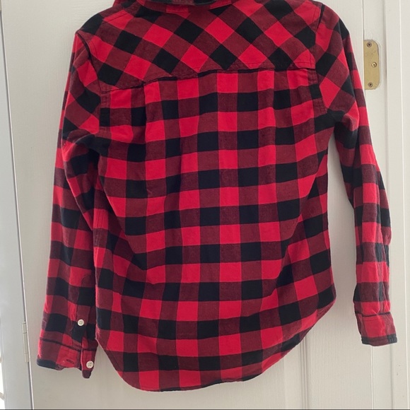 J. Crew Buffalo Plaid Zip Front Top - Picture 5 of 5